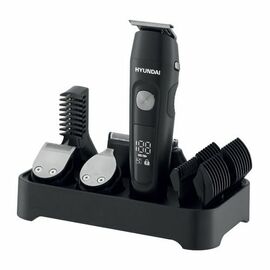  Машинка для стрижки Hyundai H-HC7120 черный/серебристый (насадок10шт) 