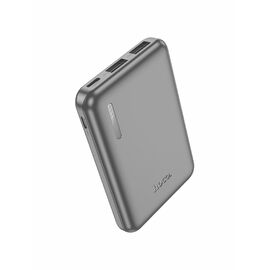  Аккумулятор внешний HOCO J115 Journey, 5000mAh, пластик, алюминий, 2 USB выхода, 2.0А, цвет: чёрный (1/94) 