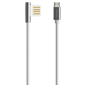  Кабель USB REMAX RC-054m Emperor USB - MicroUSB, 2.1А, 1 м, серебристый 