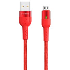  Кабель USB BOROFONE BU17 Starlight USB - MicroUSB, 2.4А, 1.2 м, красный 