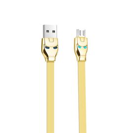  Кабель USB HOCO U14 Steel man USB - MicroUSB, 2.4А, 1.2 м, золотой 