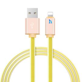 Кабель USB HOCO UPL12 Metal Jelly USB - Lightning, 2.1А, 2 м, золотой 