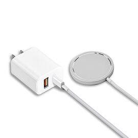  Беспроводное зарядное устройство MagSafe COTEetCI CS5715-U 2-in-1 MagSafe с Кабелем Type-C, 20W, белый 