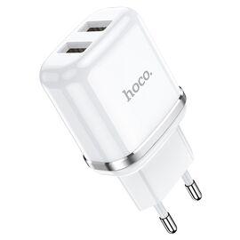  Сетевое зарядное устройство HOCO N4 Aspiring 2xUSB, 2.4A, 10.8W, белый 