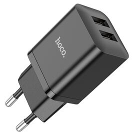  Сетевое зарядное устройство HOCO N25 Maker 2xUSB, 2.1A, 10W, черный 