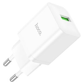  Сетевое зарядное устройство HOCO N26 Maxim 1xUSB, 3.0A, 18W, белый 