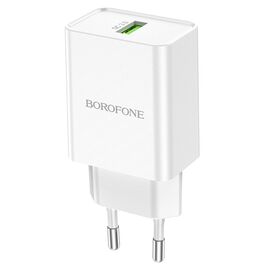  Сетевое зарядное устройство BOROFONE BN5 Jingrui single 1xUSB, 3.0A, 18W, белый 