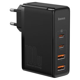  Сетевое зарядное устройство BASEUS GaN2 Pro 2xUSB + 2xUSB-C, 3A, 100W, черный 