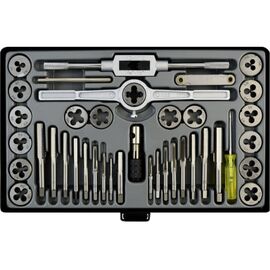  Набор метчиков и плашек WIEDERKRAFT WDK-DTM3040 М3-12, 40 предметов, метрическая резьба WDK-DTM3040 