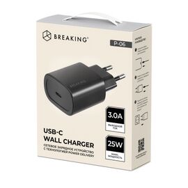  СЗУ Breaking P-06, USB-C, PD 25W, 3A (Черный) 