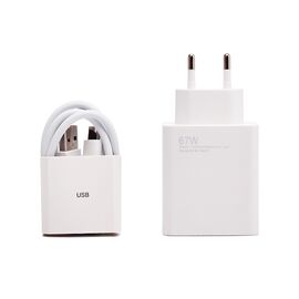  Адаптер Сетевой с кабелем ORG Xiaomi [BHR6035EU] USB 67W (USB/Type-C) (C) (white) (221949) 