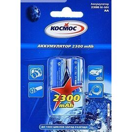  Аккумулятор AA Космос HR6 (2-BL) Ni-MH 2300 mAh (24/288) (10249) 