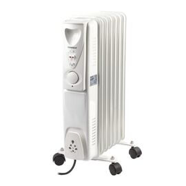  Обогреватель масляный SONNEN DFS-07, 1500Вт, 7 секций, белый, 453498 