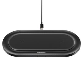  Беспроводное зарядное устройство BOROFONE BQ7 Prominent для iPhone+Airpods, 2A, 5W/7.5W/10W, черный 