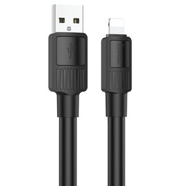  Кабель USB HOCO X84 Solid USB - Lightning, 2.4А, 1 м, черный 