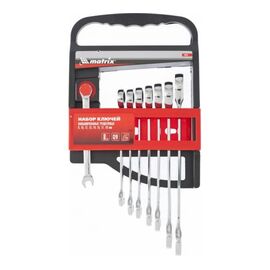  Набор ключей комбинированных MATRIX 14513 трещоточных 8 шт 