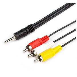  Аудиокабель ATCOM AT1006 minijack-3RCA, 1m 