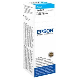  Чернила Epson L100/L200/L110/L120/L1300/L210/L222/L300/L312/L350/L355/L362/L456/L550/L555/L566 (O) C13T66424A, Cyan, 70ml 