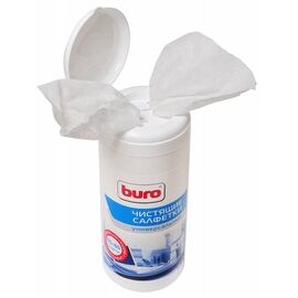 Салфетки Buro BU-Tmix универсальные туба 65шт влажных + 65шт сухих 