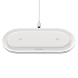  Беспроводное зарядное устройство BOROFONE BQ7 Prominent для iPhone+Airpods, 2A, 5W/7.5W/10W, белый 