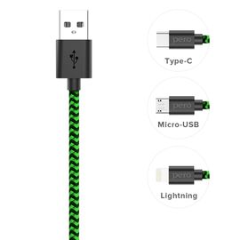  Дата-кабель PERO DC-04 micro-USB, 2А, 2м, Green-black 
