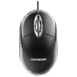  Мышь Гарнизон GM-100, Black, USB, 1000 dpi, 2кн.+колесо-кнопка 