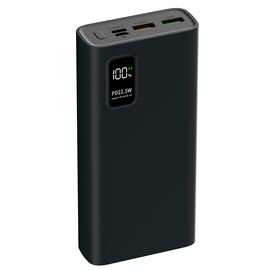  Внешний аккумулятор PERO PB06 20000 mAh, Li-Pol, output USB-C + 2 USB-A, черный 
