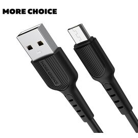  Дата-кабель USB 2.0A для micro USB More choice K26m TPE 1м (Black) 