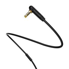  Аудиокабель AUX 3.5mm 1.0м с микрофоном Borofone BL5 (Black) 