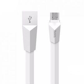  Дата-кабель USB 2.4A для micro USB Hoco X4 TPE 1.2м (White) 