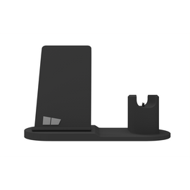  Беспроводное ЗУ  Smart 10W 3в1 смартфон, часы, наушники с кабелем Type-C 1м More choice CW24S (Black) 