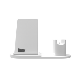  Беспроводное ЗУ  Smart 10W 3в1 смартфон, часы, наушники с кабелем Type-C 1м More choice CW24S (White) 