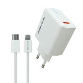  СЗУ 1USB-C 3.0A PD 20W быстрая зарядка для Lightning 8-pin Type-C More choice NC60i (White) 