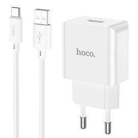  СЗУ 1USB 2.1A для Type-C Hoco C106A 1м (White) 