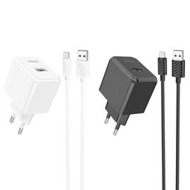  СЗУ 1USB 2.1A для micro USB Hoco CS11A 1м (White) 