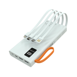  Внешний аккумулятор 10000mAh 2USB 2.1A More choice PB22-10 с кабелем (White) 