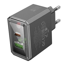  СЗУ 1USB+1Type-C 3.0A QC3.0 PD 30W быстрая зарядка Borofone BAS32A (Black) 
