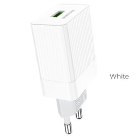  СЗУ 1USB 3.0A QC3.0 быстрая зарядка Borofone BA47A  (White) 