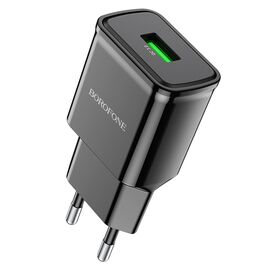  СЗУ 1USB 3.0A QC3.0 быстрая зарядка Borofone BA59A (Black) 