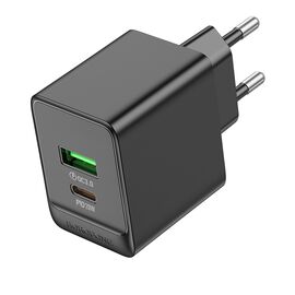  СЗУ 1USB+1Type-C 3.0A QC3.0 PD 20W быстрая зарядка Borofone BAS14A (Black) 