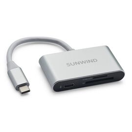  Кардридер SunWind (SW-CR051-S) Type C серебристый 