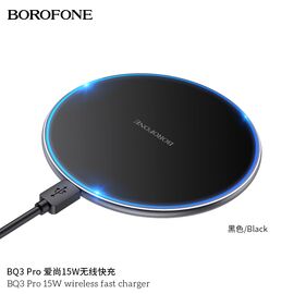  Беспроводное ЗУ Borofone BQ3 Pro 15W wireless fast charger (Black) 