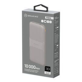 Внешний аккумулятор Breaking P204, USB-A + USB-C, 10 000 mAh, 3.0A, 20W, PD, QC 3.0 (Графит) 