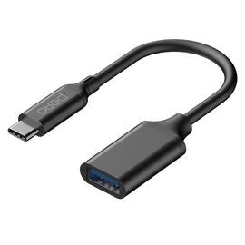  Адаптер PERO AD15 OTG TYPE-C TO USB 3.0, черный 