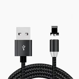  Кабель USB - Apple lightning - L600 магнитный (тех.уп) 100см 2A (black) (117020) 
