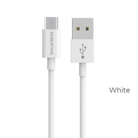  Дата-кабель BOROFONE BX22 Bloom micro 1м (белый) 