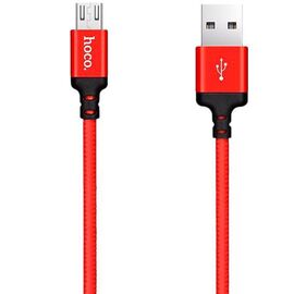  Дата-кабель HOCO X14 micro 1м (черно-красный) 