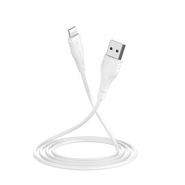  Дата-кабель BOROFONE BX18 Optimal Lightning, 1м (белый) 