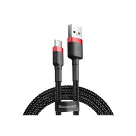  Дата-кабель BASEUS Cafule (CATKLF-C91) Type-C 2А 2м красно-чёрный 