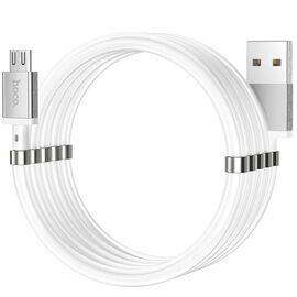  Дата-кабель HOCO U91 Magic magnetic micro 1м (белый) 